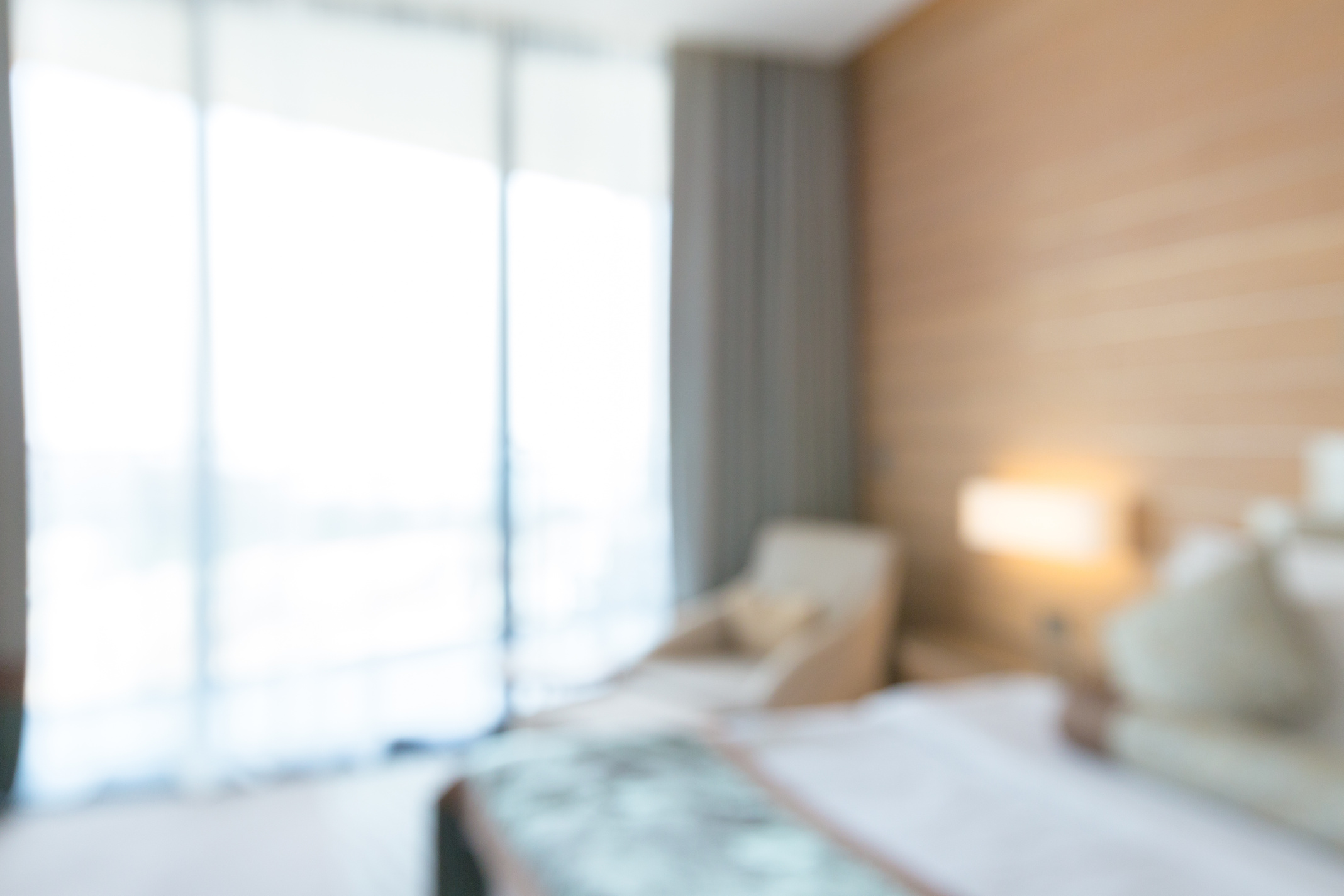 Hotel room blurred background